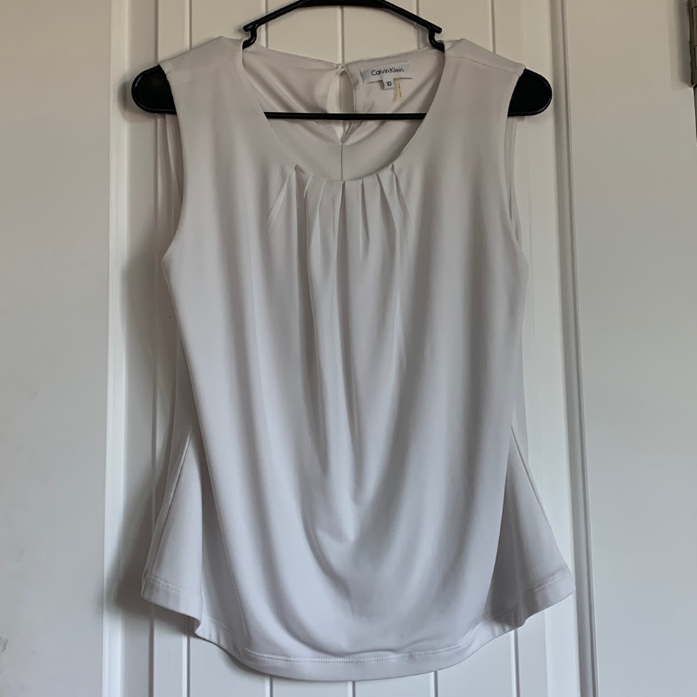Calvin Klein White Business Casual Top